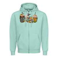 Seafoam bull skull western coffee cups Zipper Hoodie - Jasminsmagicworld
