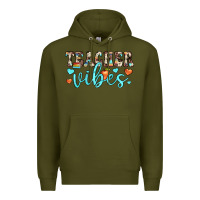 Army Green teacher vibes Premium Hoodie - JahusDesignShop