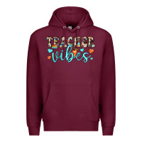 Burgundy teacher vibes Premium Hoodie - JahusDesignShop
