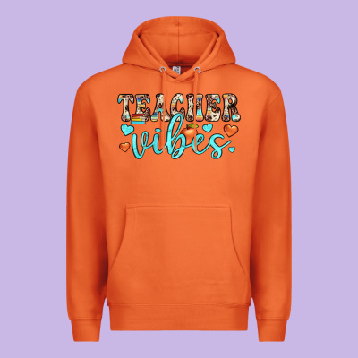 Teacher Vibes Premium Hoodie Designed By Jahusdesignshop