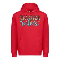 Red teacher vibes Premium Hoodie - JahusDesignShop