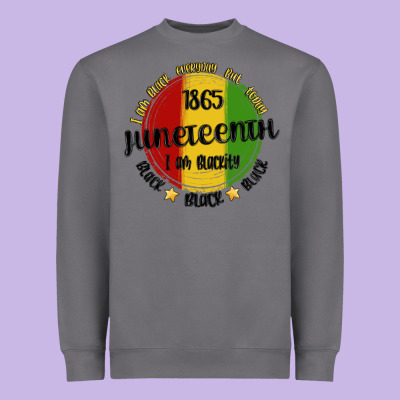 I Am Black Everyday But Today Juneteenth Heavyweight Sweatshirt Designed By Maliassmallbusiness