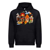 Black Firefighter Coffee Cups Urban Hoodie - FaDigitalArtStudio