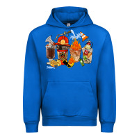 Cobalt Firefighter Coffee Cups Urban Hoodie - FaDigitalArtStudio