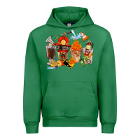 Emerald Firefighter Coffee Cups Urban Hoodie - FaDigitalArtStudio