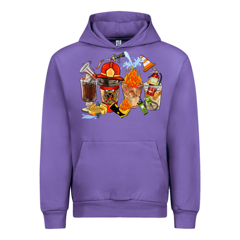 Firefighter Coffee Cups Urban Hoodie by FaDigitalArtStudio | Teevron