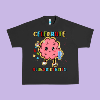 Celebrate Neurodiversity Urban Heavy Tee Designed By Maliassmallbusiness