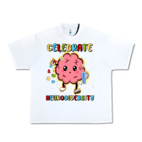 White celebrate neurodiversity Urban Heavy Tee - MaliasSmallBusiness