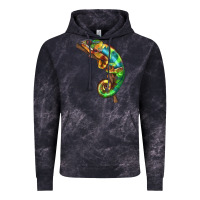 Cloud Black Chameleon Lizard Illustrations Vintage Hoodie - LillyAllenDesigns