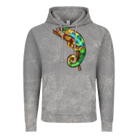 Cloud Rock Chameleon Lizard Illustrations Vintage Hoodie - LillyAllenDesigns
