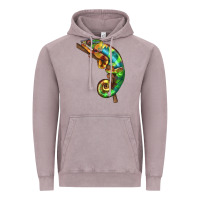 Vintage Zinc Chameleon Lizard Illustrations Vintage Hoodie - LillyAllenDesigns