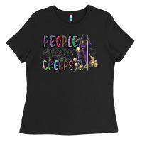 Black people give me the creeps Ladies Tee - CowhideDigitalArt