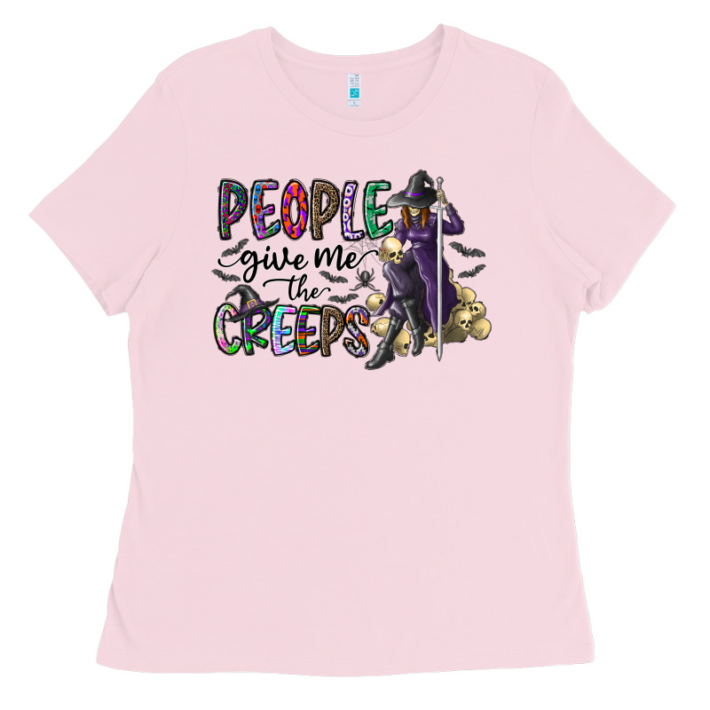 People Give Me The Creeps Ladies Tee by CowhideDigitalArt | Teevron
