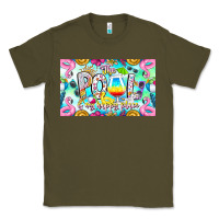 Army Green The Pool Is My Happy Place Classic Tee - CowhideDigitalArt