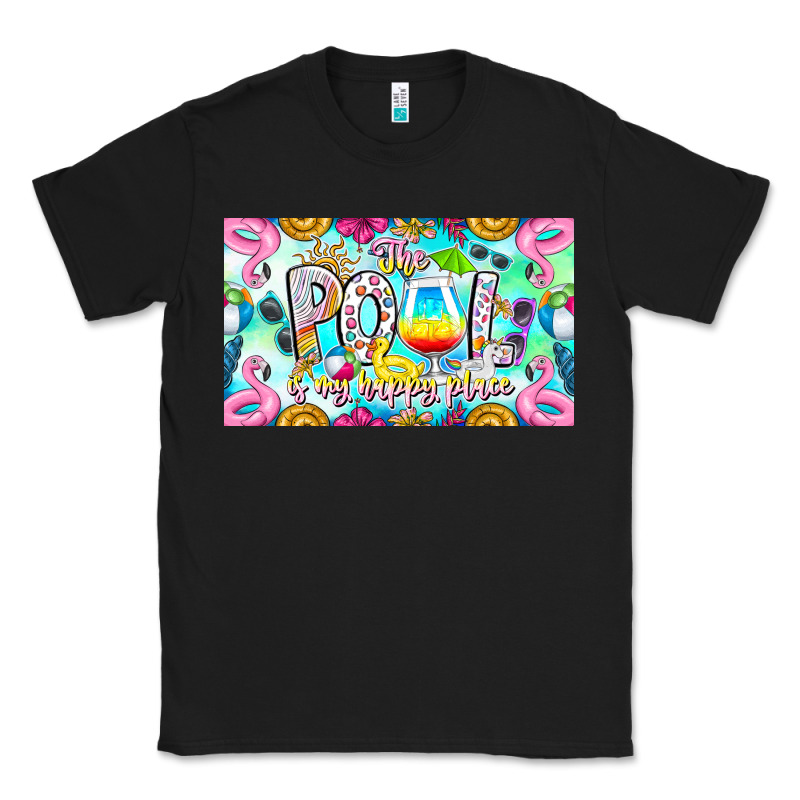 The Pool Is My Happy Place Classic Tee by CowhideDigitalArt | Teevron