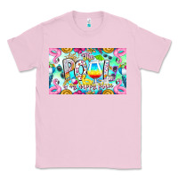 Bubblegum Pink The Pool Is My Happy Place Classic Tee - CowhideDigitalArt