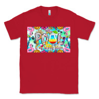 Red The Pool Is My Happy Place Classic Tee - CowhideDigitalArt