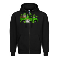 Black st patrick's gnomes farm truck Zipper Hoodie - Jasminsmagicworld