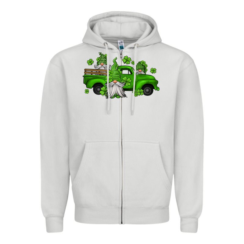 St Patrick's Gnomes Farm Truck Zipper Hoodie by Jasminsmagicworld | Teevron