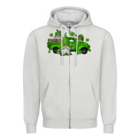Dove Grey st patrick's gnomes farm truck Zipper Hoodie - Jasminsmagicworld