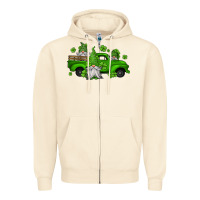 Sandshell st patrick's gnomes farm truck Zipper Hoodie - Jasminsmagicworld