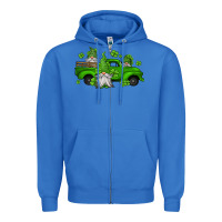 True Royal st patrick's gnomes farm truck Zipper Hoodie - Jasminsmagicworld
