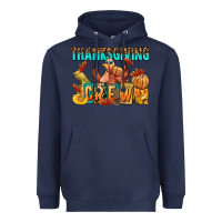 Navy Thanksgiving crew Heavyweight Hoodie - NancyCooperArtShop