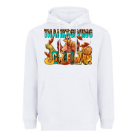 White Thanksgiving crew Heavyweight Hoodie - NancyCooperArtShop