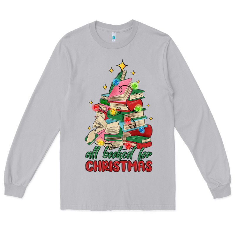 Christmas Book Tree Long Sleeve Tee by MaliasSmallBusiness | Teevron