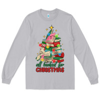 Moon Dust christmas book tree Long Sleeve Tee - MaliasSmallBusiness