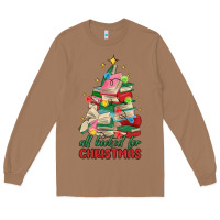 Toasted Coconut christmas book tree Long Sleeve Tee - MaliasSmallBusiness