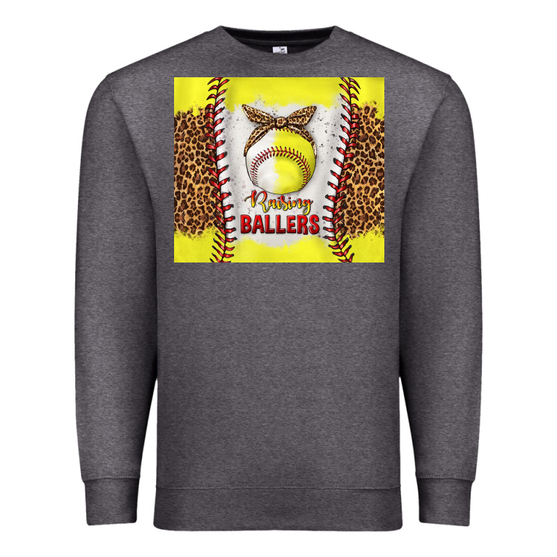 Raising Ballers With Baseball And Softball Leopard Tumbler Tbs Premium Sweatshirt by TumblerDesignByShophia | Teevron