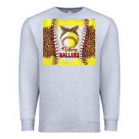 Heather Grey raising ballers with baseball and softball leopard tumbler tbs Premium Sweatshirt - TumblerDesignByShophia