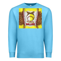 Ocean Blue raising ballers with baseball and softball leopard tumbler tbs Premium Sweatshirt - TumblerDesignByShophia