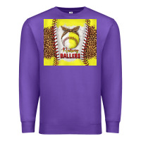 Purple raising ballers with baseball and softball leopard tumbler tbs Premium Sweatshirt - TumblerDesignByShophia
