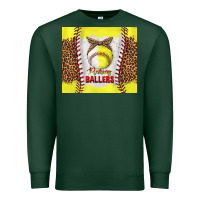 Sports Green raising ballers with baseball and softball leopard tumbler tbs Premium Sweatshirt - TumblerDesignByShophia