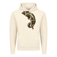 Vintage Artic Green Chameleon Lizard Illustrations Vintage Hoodie - LillyAllenDesigns