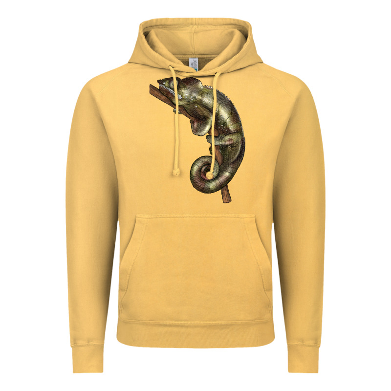 Green Chameleon Lizard Illustrations Vintage Hoodie by LillyAllenDesigns | Teevron