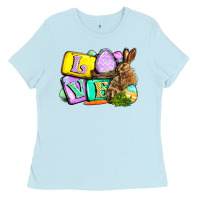 Baby Blue Love Easter Day Ladies Tee - CowGirlArtShop