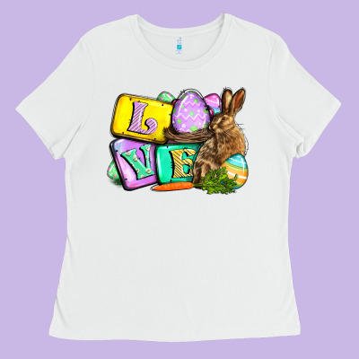 Love Easter Day Ladies Tee Designed By Cowgirlartshop