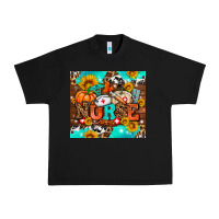 Black pumpkin nurse with sunflower Urban Heavy Tee - AdoDesignShop