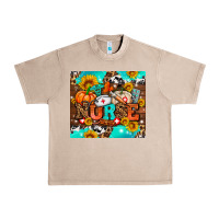 French Oak pumpkin nurse with sunflower Urban Heavy Tee - AdoDesignShop