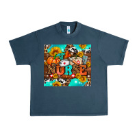 Midnight Navy pumpkin nurse with sunflower Urban Heavy Tee - AdoDesignShop