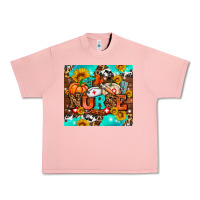 Salmon pumpkin nurse with sunflower Urban Heavy Tee - AdoDesignShop