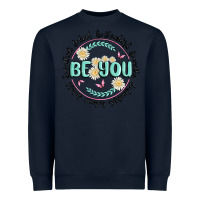 Navy be you inspiration Heavyweight Sweatshirt - MaliasSmallBusiness