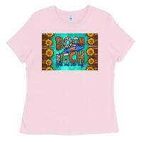 Bubblegum Pink boom bitch get out the way skinny metal can holder Ladies Tee - HRA Design Shop
