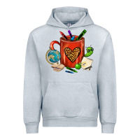 Heather Grey teacher crayons coffee mug Urban Hoodie - FaDigitalArtStudio