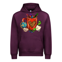 Mauve Wine teacher crayons coffee mug Urban Hoodie - FaDigitalArtStudio