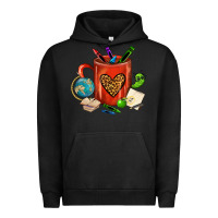 Pigment Black teacher crayons coffee mug Urban Hoodie - FaDigitalArtStudio