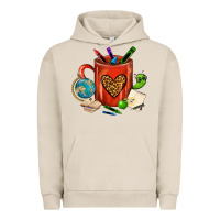 Pigment French Oak teacher crayons coffee mug Urban Hoodie - FaDigitalArtStudio